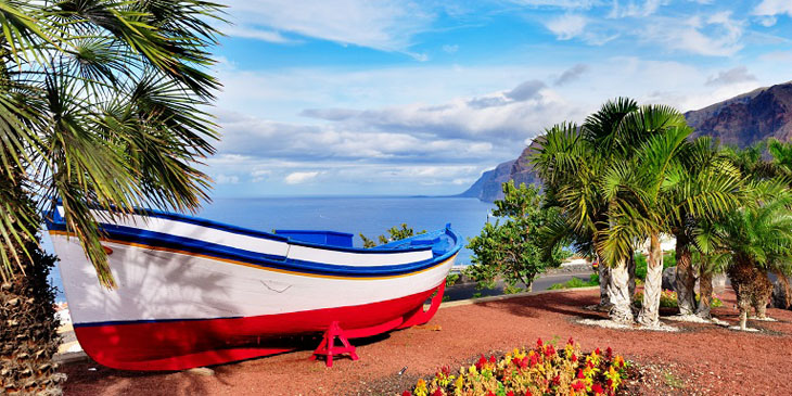 Traditional Painted Fishing Boat, Tenerife